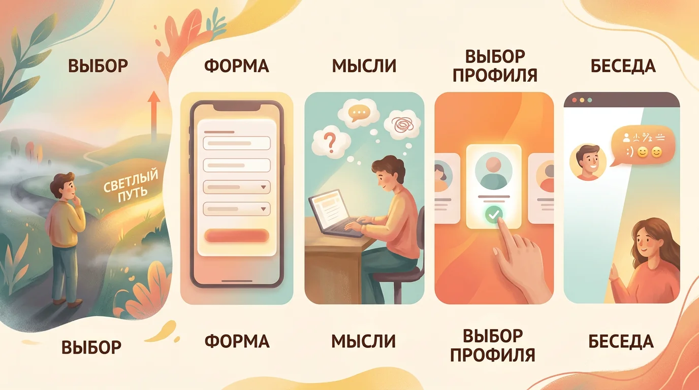 Пошаговый процесс начала психологической консультации онлайн