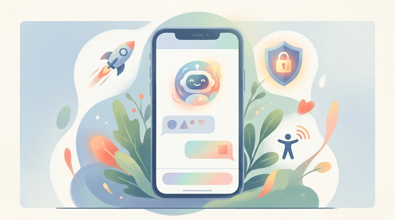 Интерфейс чата с ИИ-психологом в мобильном приложении