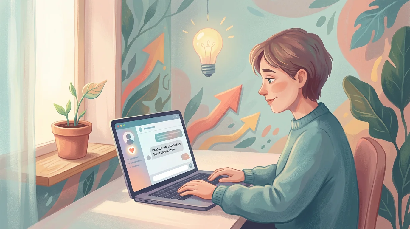 Начало работы с психологической поддержкой через онлайн-чат